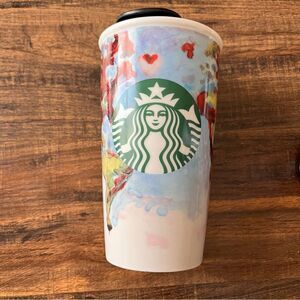 Starbucks Watercolor Barista Art Shelby Kregel World Map 2015 12 oz Tumbler Cup